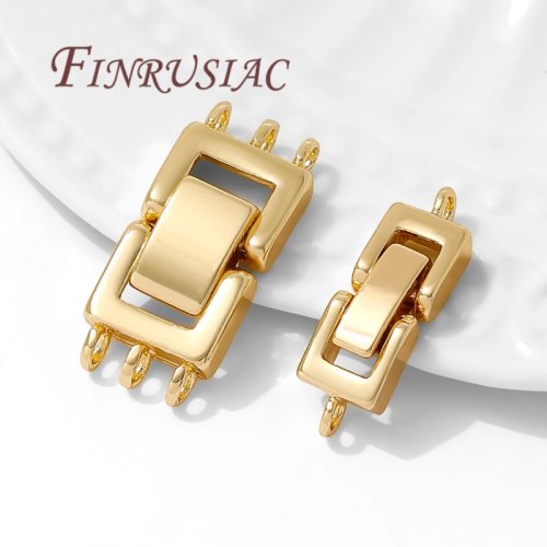 Imagen de Cierres de Perlas Chapados en Oro 18K para Joyería DIY