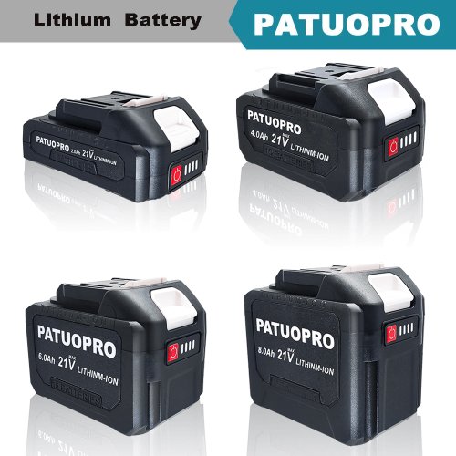 PATUOPRO 18-21V 2.0 4.0 6.0 8.0Ah Rechargeable Lithium Battery For Makita 18V Brushless Electric Drill Wrench Saw Screwdriver