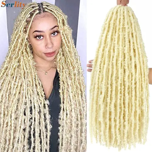 Image de Faux Locs Papillon Crochet - Cheveux Tressés Boho