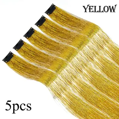 Image de Kit de Cheveux Tinsel Brillants - Extensions Synthétiques avec Paillettes