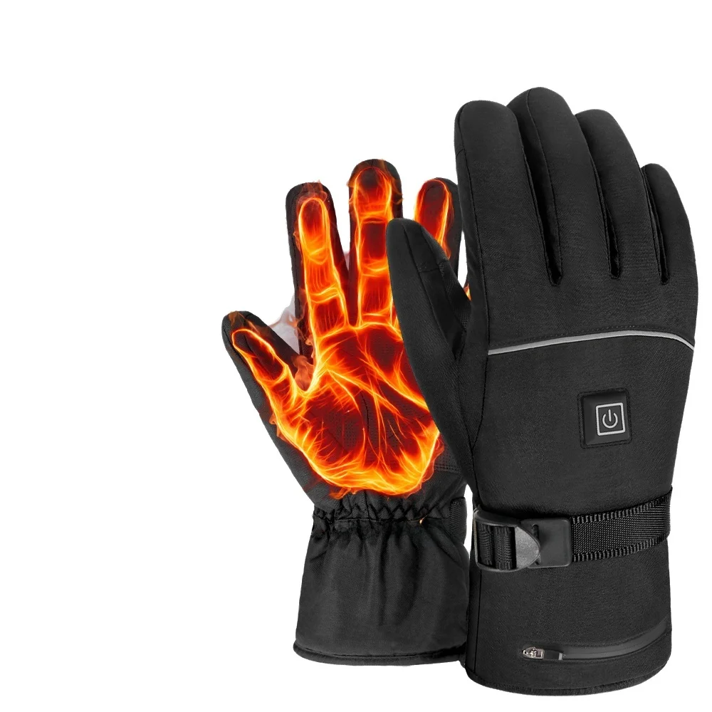 Image of Premium Electric Heated Gloves for Motorcycle Riders – Warm, Waterproof, Rechargeable Thermal Gloves Ideal for Winter, Snowmobile, and Outdoor Adventures