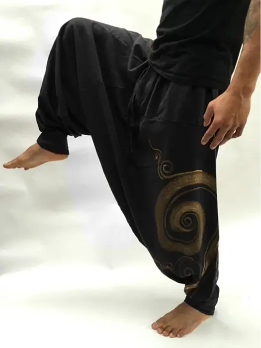 Image de Pantalon Sarouel Homme Boho Yoga - Style Décontracté & Confortable