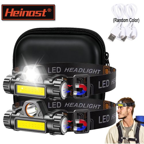 Imagen de Linterna Frontal LED COB Recargable con USB, Superbrillante y Magnética, Resistente al Agua para Pesca y Actividades al Aire Libre