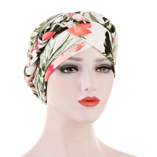 Immagine di Sciarpa Hijab in Cotone con Stampa - Elegante Copricapo Islamico per Donne