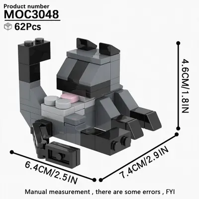 Image de Mooxi Chat MOC - 62 Pièces de Construction pour Enfants