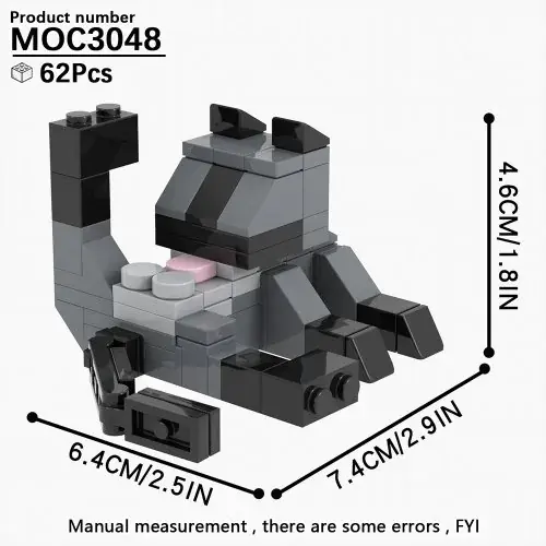 Image de Mooxi Chat MOC - 62 Pièces de Construction pour Enfants