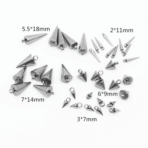 Afbeelding van Hypoallergeen Kegelvormige Charms van Roestvrij Staal - DIY Sieraden