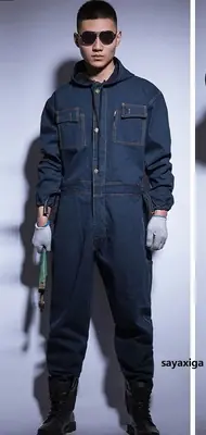 Image de Combinaison Denim Robuste pour Travaux Heavy-Duty