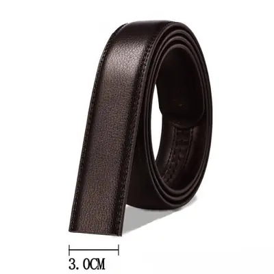 Image de Ceinture sans Boucle en Cuir PU - Bleu, Rouge, Blanc, Noir, Café