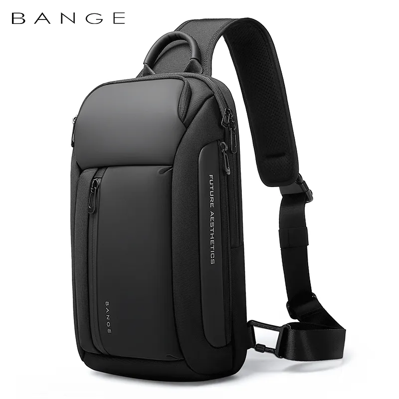 Image of BANGE Brand Design Oxford Trendy Waterproof Materials Men Chest Bag with Large Capacity Fashion Multi-Pockets Slim bag for male