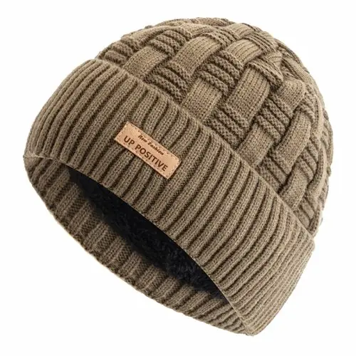 Image de Chapeau Hiver Unisexe Tricoté Chauffant - Doublé Fourrure