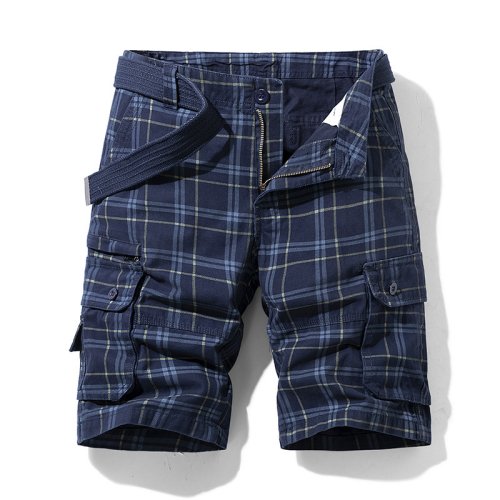 Afbeelding van Stijlvolle Heren Shorts 2023 – Camouflage & Geruit Design