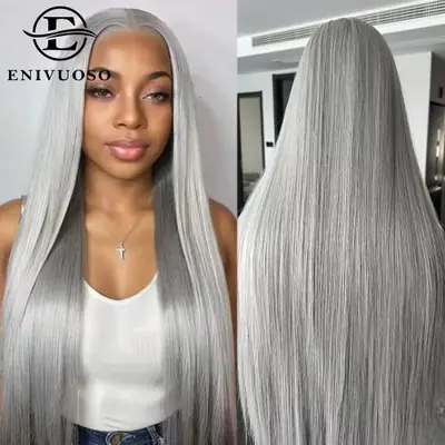 Image de Perruque Rose Clair Lace Front Synthétique