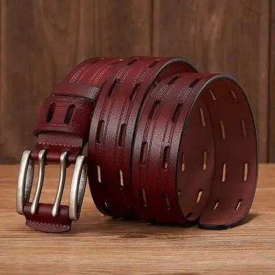 Image de Ceinture Homme Cuir Véritable - Style Vintage & Cowboy