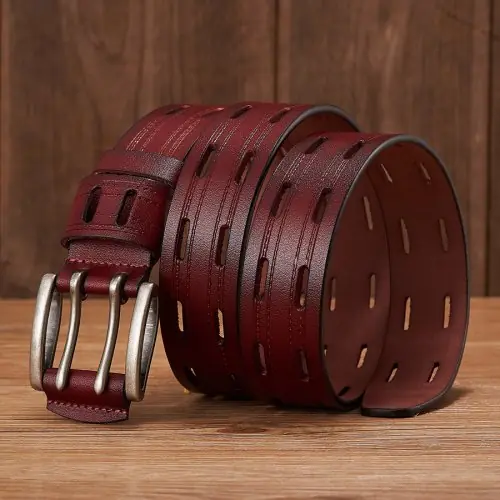 Image de Ceinture Homme Cuir Véritable - Style Vintage & Cowboy