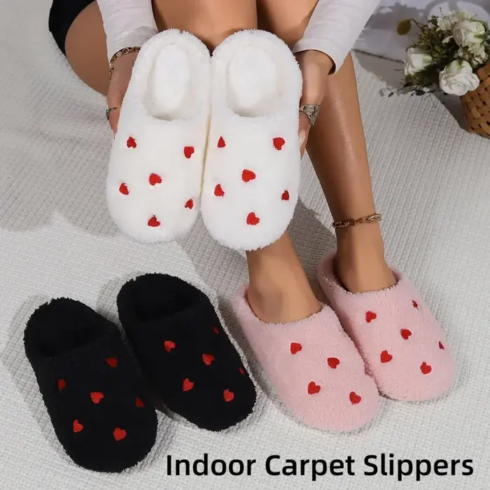 Image de Pantoufles Coeur Hiver - Confort & Style