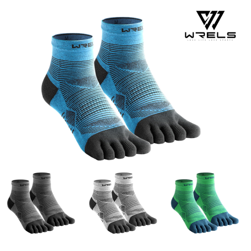 Bild von Coolmax Fünf-Finger-Socken – Hochleistungsgepolsterte Zehensocken mit Feuchtigkeitsableitung, Atmungsaktivität und Schnelltrocknung für Laufsport