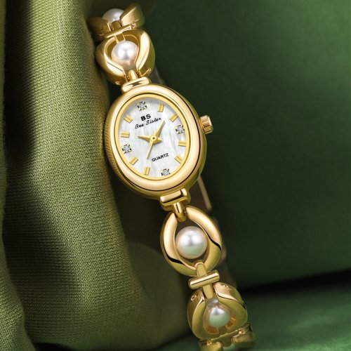 Image of UTHAI Women's Watch Brand Japanese Style Light Luxury Simple Pearl Bracelet Jewelry Waterproof Female Fashion Clock Watches Gift