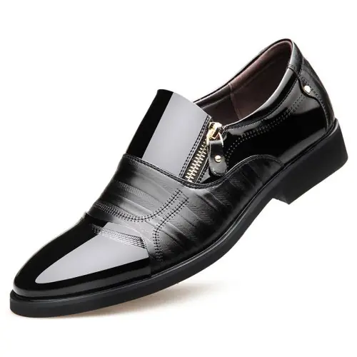 Image de Chaussures Hommes Cuir Bout Pointu - Style Élégant & Confort