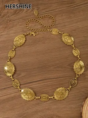 Image de Ceinture Chaîne Vintage Bohème - Accessoire Élégant pour Robe