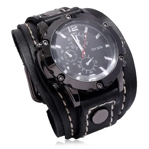 Image de Montre Homme Luxe Punk Cuir Véritable 2024