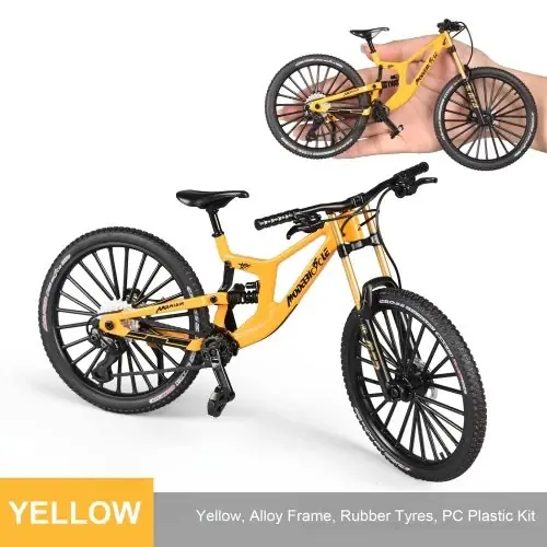 Image de Vélo de Montagne Miniature 1:6 - Modèle Réaliste avec Amortisseurs