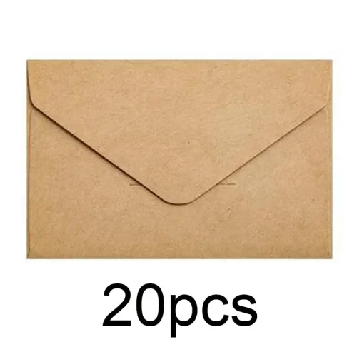 Immagine di 20/40/80PCS Classico Bianco Nero Kraft Vuoto Mini Finestra di Carta Buste Invito a Nozze Busta Regalo Busta