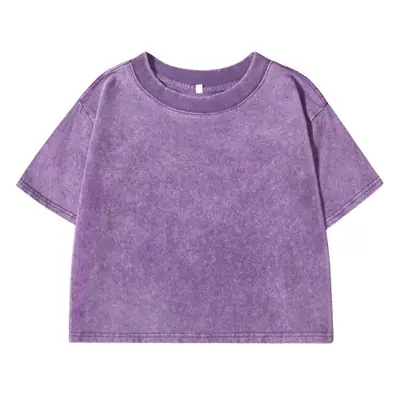 Image de T-shirt femme slim délavé strass look streetwear