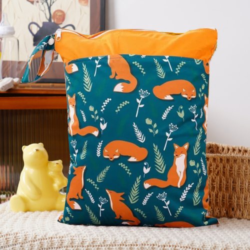 Zdjęcie Elinfant 30X40CM przenośne mokre suche torby, modne nadruki wodoodporna torba na pieluchy, uniwersalna torba do przechowywania na plażę, basen, siłownię