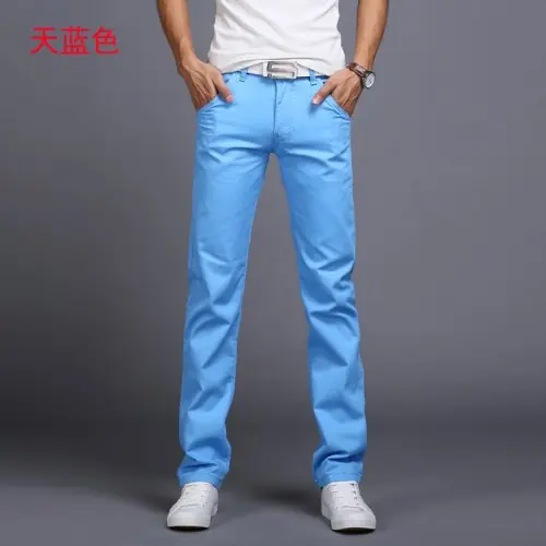 Image de Pantalons Hommes Coton Ajustés - Style Chino Tendance