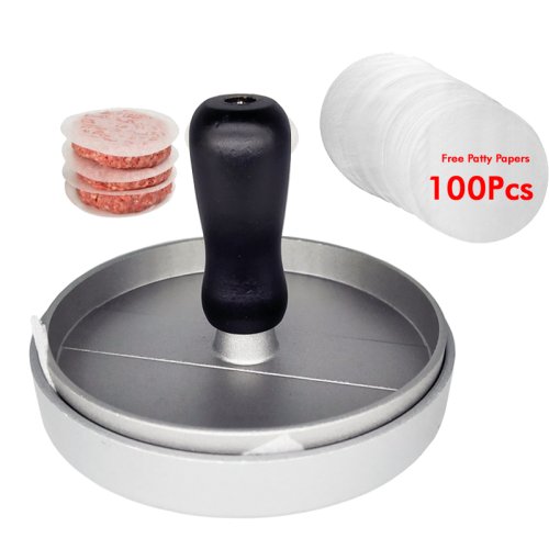 Image de Presse à Hamburgers Antiadhésif - Moule Idéal pour Galettes Parfaites