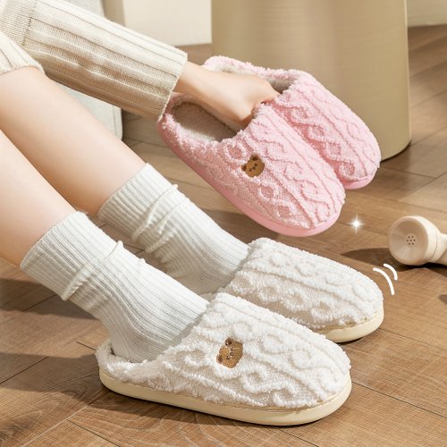 Afbeelding van Warmtegevende Katoenen Slippers voor Dames – Lichtgewicht, Antislip en Comfortabel voor Binnen Gebruik