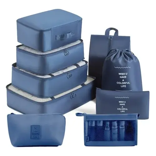 9PCS bleu profond