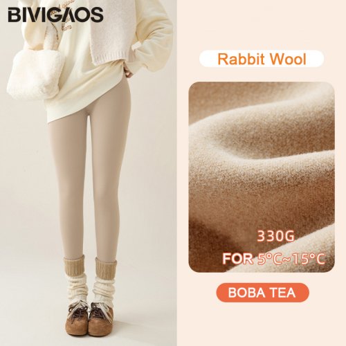 Image de Leggings Polaires Chauds Hiver Femme - Doublés & Épais