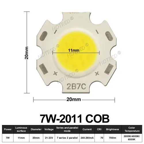 7W 20-11mm COB