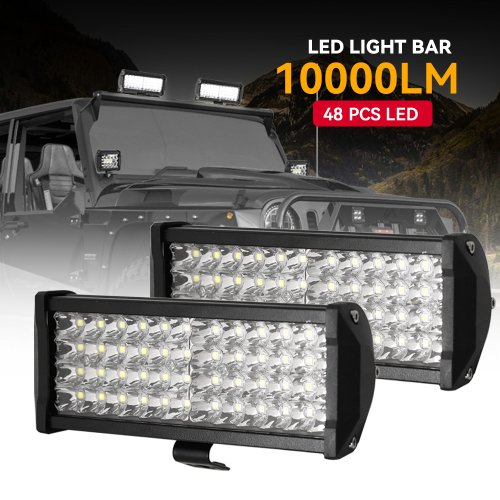 Afbeelding van 12V LED Lichtbalk voor Offroad: Spot en Flood Combinatie voor Vrachtwagen, Auto, SUV, ATV en UTV – Hoge Prestatie LED Koplampen