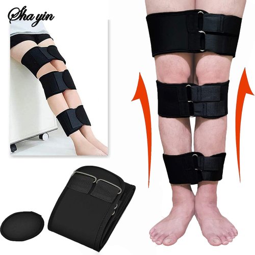 Imagen de Corrector de Postura para Piernas Tipo O y X - Set de 3 Unidades con Cinturón de Alineación Multifuncional para Corrección de Rodillas y Espalda