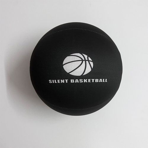 Immagine di Palla da Basket Silenziosa Nera in Tessuto – 29,5 Pollici per Adulti e 28,9 Pollici per Bambini, Ideale per Allenamenti Interni Senza Rumore