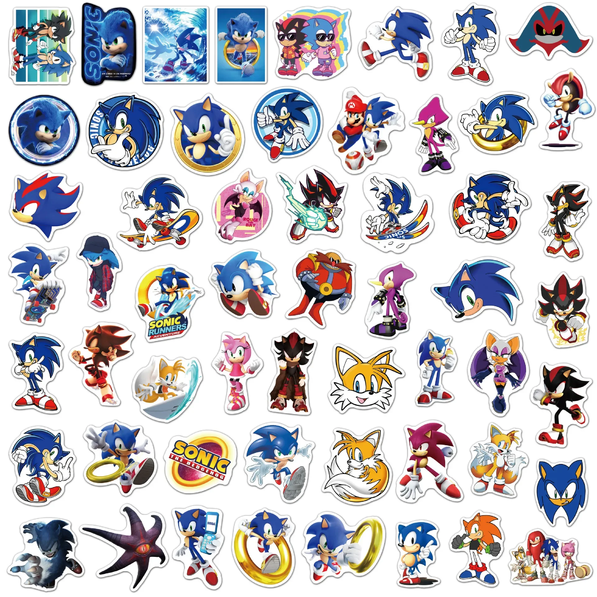 Afbeelding van Cool Anime Sonic Stickers voor Kids – DIY Decoratie & Speelgoed