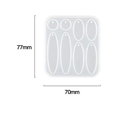 Image de Moule Silicone Rond pour Pendentifs en Résine Époxy