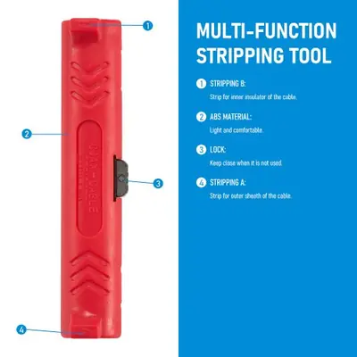 Stylo Dénudeur de Fils Électriques - Outil Pratique pour Câbles Réseau et Coaxiaux