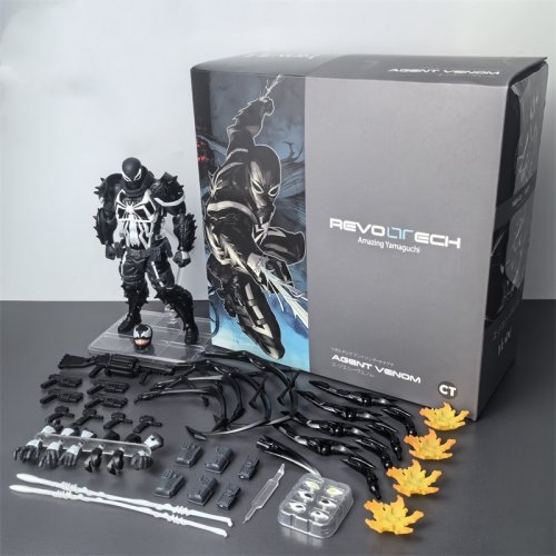 Immagine di Action Figure Agente Venom 2024 - Versione Kaiyodo, Figura Anime Marvel in PVC, Collezione Mobile, Modello Eugene Thompson KO, Giocattolo GFit