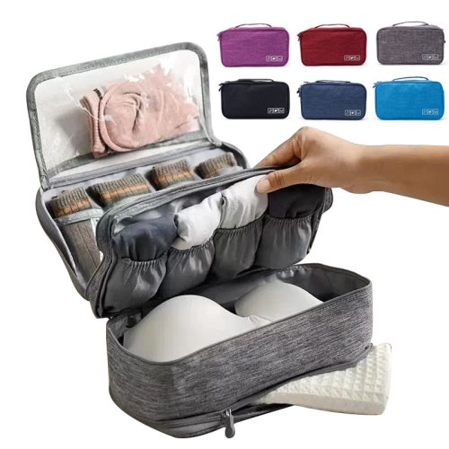 Immagine di Borsa da Viaggio Portatile per Abbigliamento, Biancheria Intima, Calzini e Reggiseno – Organizzatore Impermeabile per Smistamento Vestiti