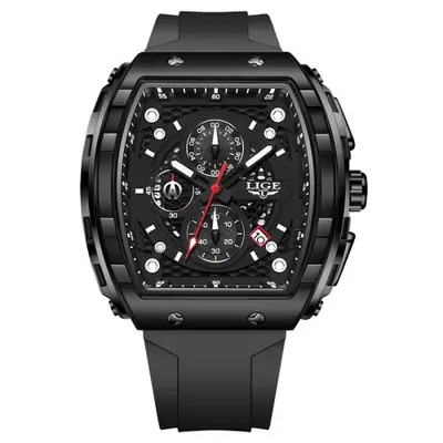 Image de Montre Homme Quartz Carrée Étanche - Chronographe Luxe avec Date