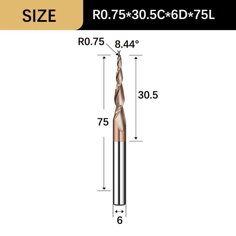 R0.75x30.5Cx6Dx75L