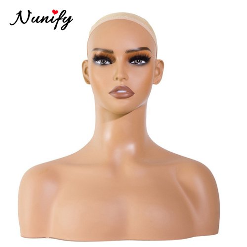 Bild von Realistischer Mannequin-Kopf mit Make-up & Schultern – Ideal für Perücken-Display
