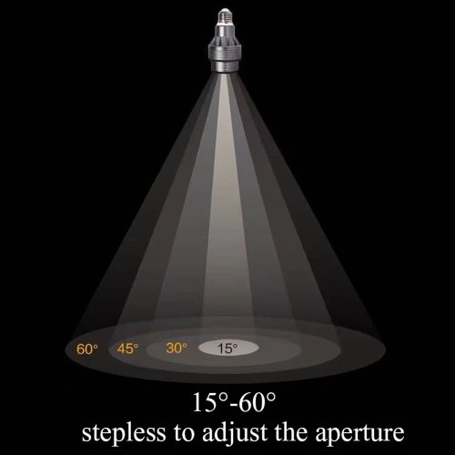 Afbeelding van LED Spotlamp met Zoomfunctie E27, 110V/220V, Warm en Neutraal Licht voor Woonkamer, Restaurant en Muurschilderingen