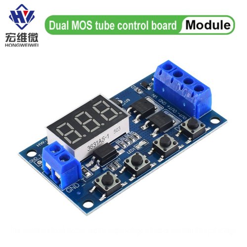 Immagine di Scheda di Controllo con Interruttore a Ritardo e Temporizzazione Ciclica - Doppio Tubo MOSFET per Sostituzione Modulo Relè