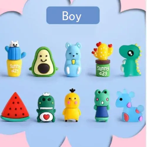 Image de Capuchons de Crayon Silicone Mignons - Lot de 10