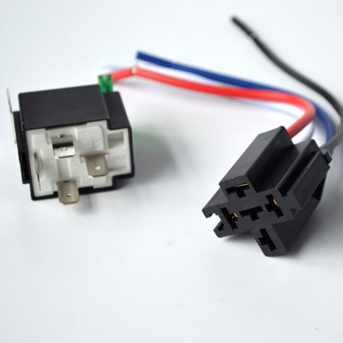 Afbeelding van Hoge-kwaliteit 4-pins DC Auto Relais Set met Socket Basis, Draden en Zekering - 12V 30A voor Auto Controle Apparatuur